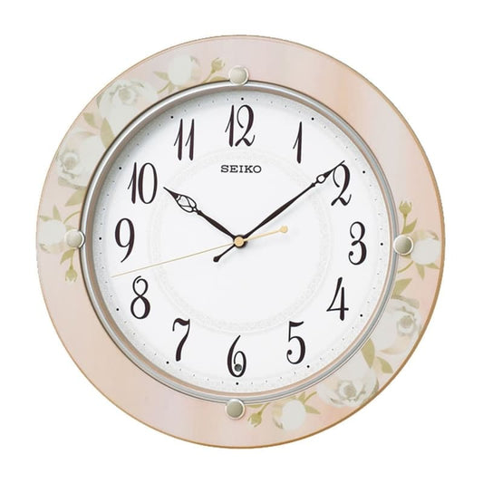 SEIKO（セイコー）スタンダード 木枠 電波掛け時計　KX220P　ピンク