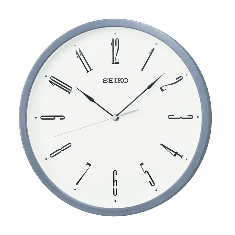 SEIKO セイコー スタンダード 金属枠 電波掛け時計 KX226N　アルミグレー