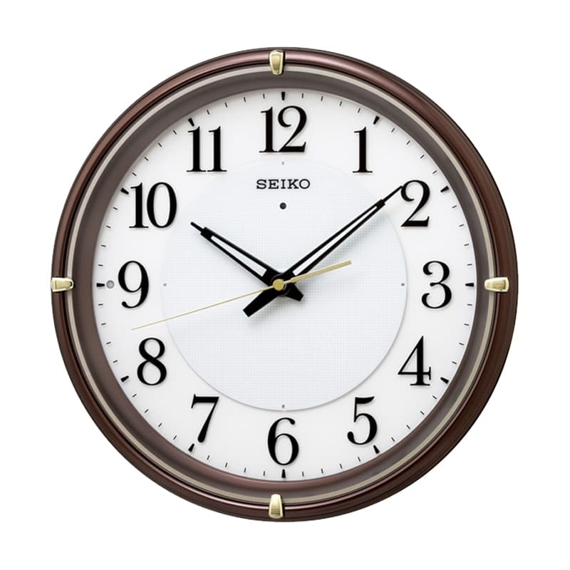 SEIKO セイコー 夜でも見える 夜光電波掛け時計 KX233B　茶メタリック