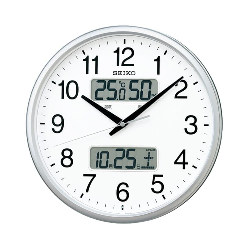 SEIKO セイコー オフィスタイプ 電波掛け時計　KX235S　シルバー　35cm
