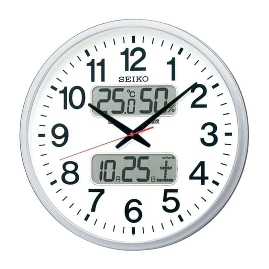 SEIKO セイコー オフィスタイプ 電波掛け時計　KX237S シルバー　50cm