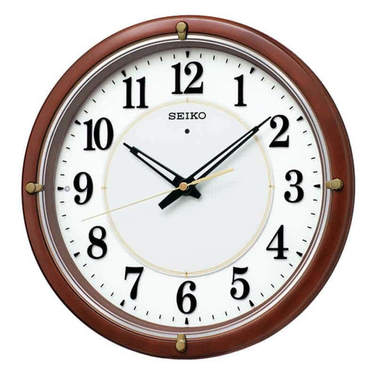 SEIKO セイコー 夜光電波掛け時計 ファインライト NEOKX240B　木枠