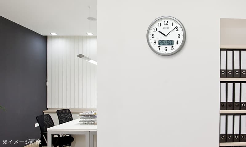 SEIKO セイコー スタンダード(液晶表示付)  電波掛け時計　KX244S