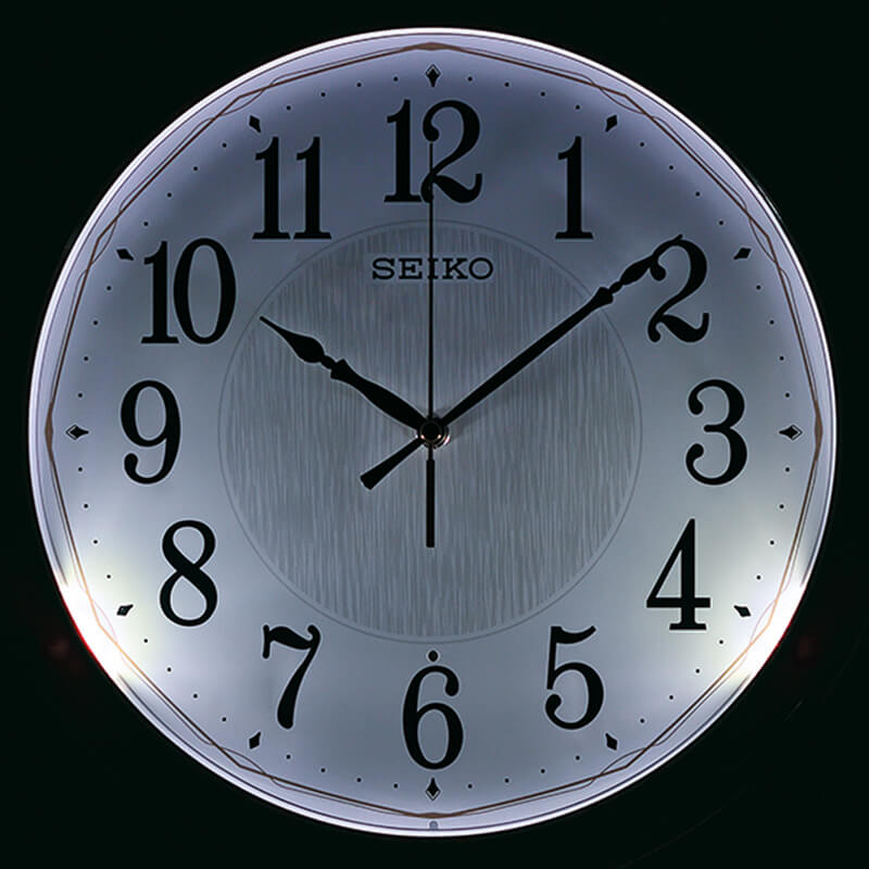 SEIKO セイコー 電波掛け時計 夜でも見えるライト付き【KX260B】