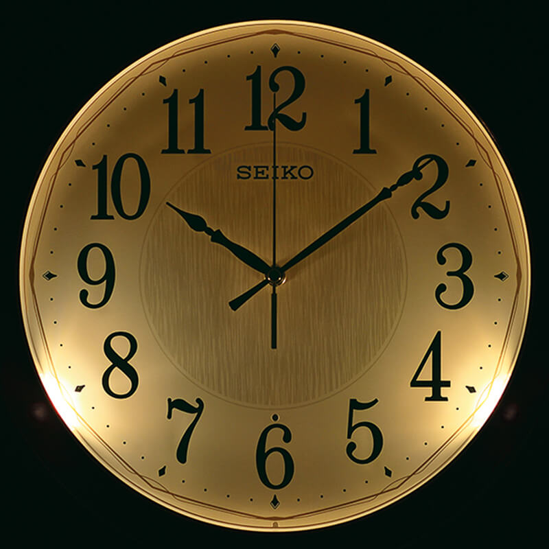 SEIKO セイコー 電波掛け時計 夜でも見えるライト付き【KX260B