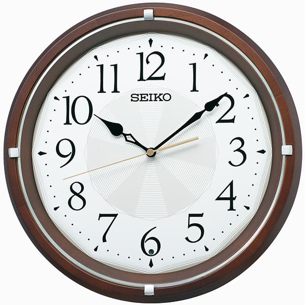 SEIKO（セイコー）スタンダード 電波掛け時計　木枠 茶 KX265B　