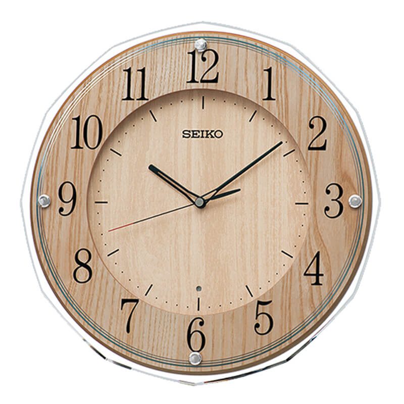 SEIKO Standard Wood Grain Radio-Controlled Wall Clock KX270B 