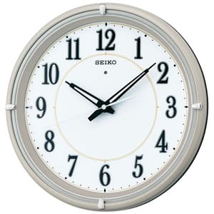 SEIKO セイコー 夜光電波掛け時計 ファインライト NEO【KX393G】 薄金色メタリック