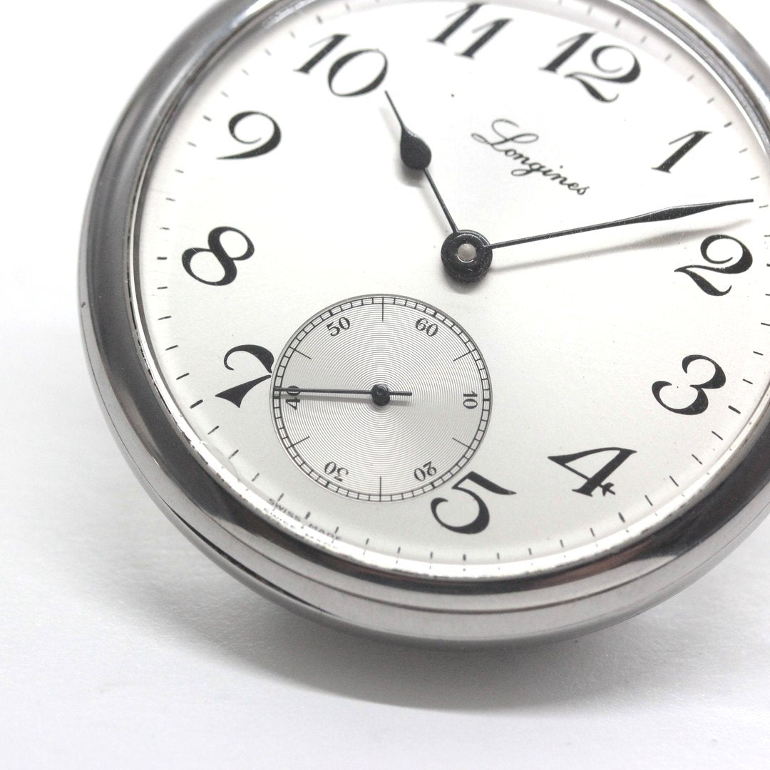 ロンジン / Longines / 懐中時計/蓋なし　サンレイ文字盤　アラビア /シルバーカラー / ヴィンテージ / longines-156