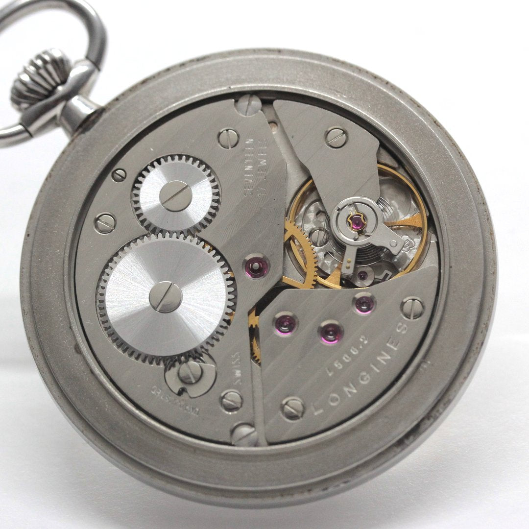 ロンジン / Longines / 懐中時計/蓋なし　サンレイ文字盤　アラビア /シルバーカラー / ヴィンテージ / longines-156