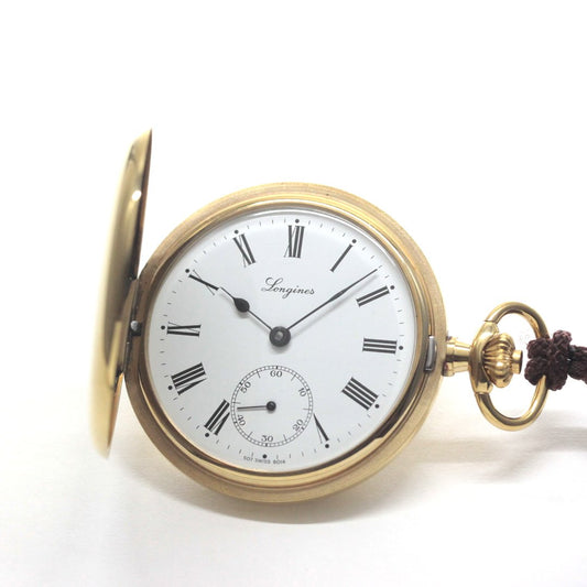 ロンジン / Longines / ヴィンテージ / 懐中時計/ゴールドカラー / ハンターケース　ローマン数字/longines-157