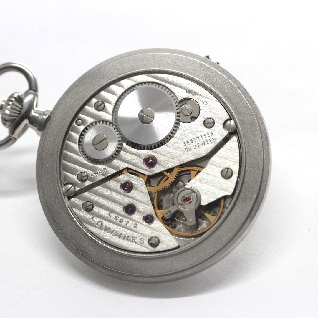 ロンジン / Longines / ヴィンテージ / 懐中時計/シルバーカラー / ハンターケース　ローマン数字/longines-158