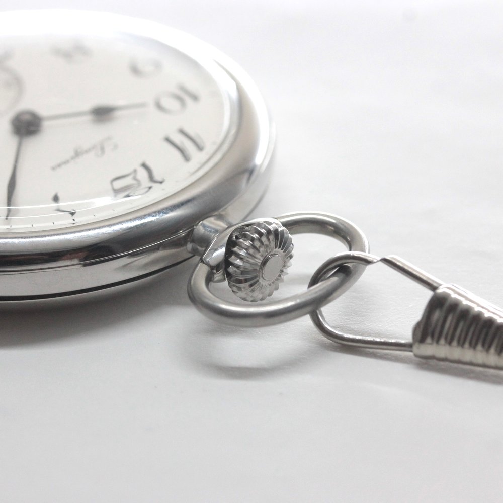 Longines Open-Face Pocket Watch, L7.014.4.73.1, Silver, Longines-152
