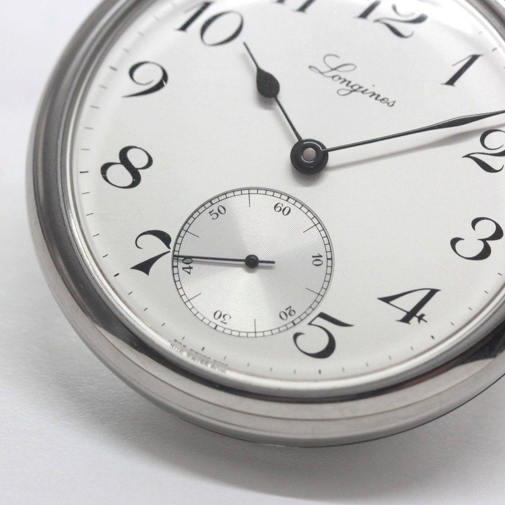 Longines Open-Face Pocket Watch, L7.014.4.73.1, Silver, Longines-152