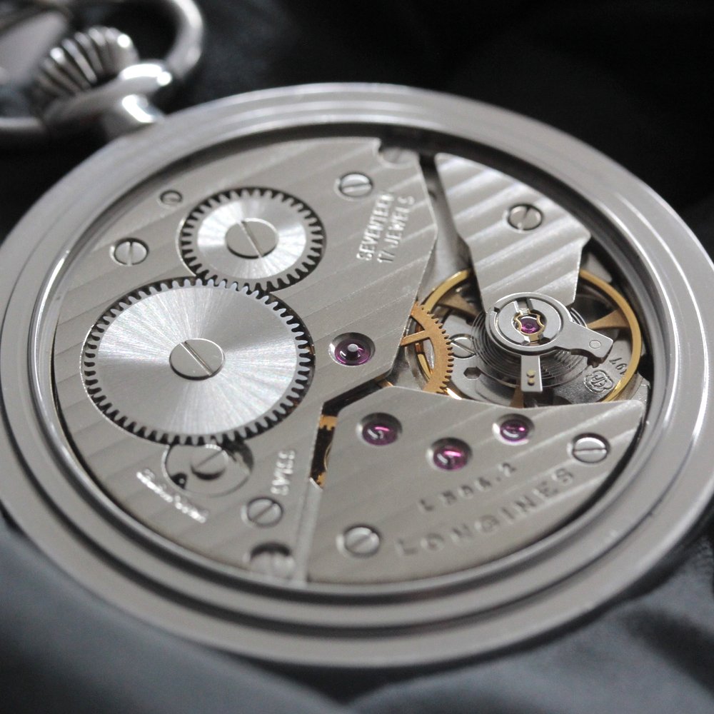 Longines Open-Face Pocket Watch, L7.014.4.73.1, Silver, Longines