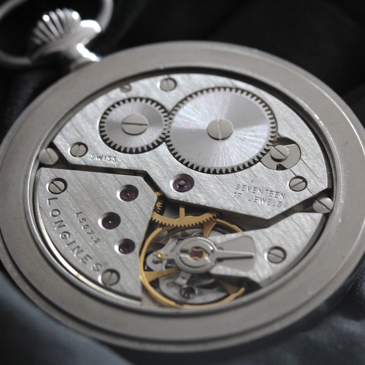 ロンジン / Longines / ヴィンテージ / 懐中時計/シルバーカラー /ハンターケース/ローマン数字/longines-162
