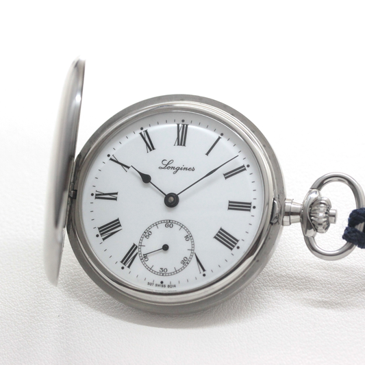 ロンジン / Longines / ヴィンテージ / 懐中時計/シルバーカラー /ハンターケース/ローマン数字/longines-162