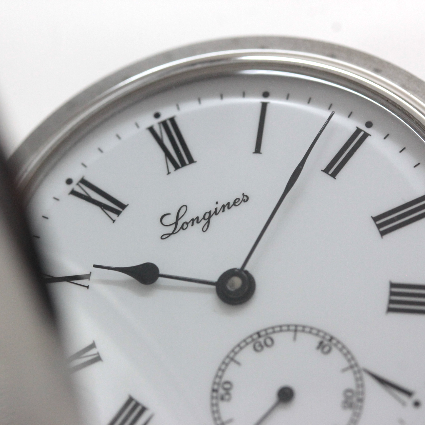 ロンジン / Longines / ヴィンテージ / 懐中時計/シルバーカラー /ハンターケース/ローマン数字/longines-162