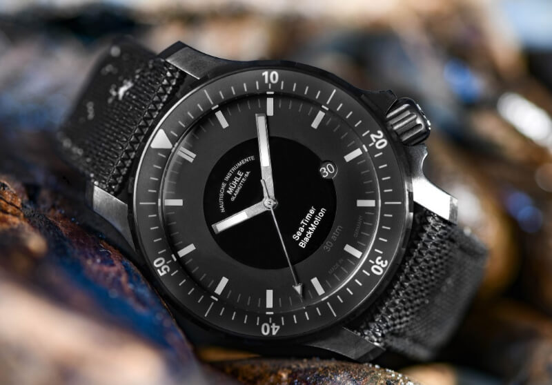Muhle Glashutte(ミューレ・グラスヒュッテ) Sea-Timer BlackMotion 自動巻き 44mm ダイバーズ 腕時計 M1-41-83-NB