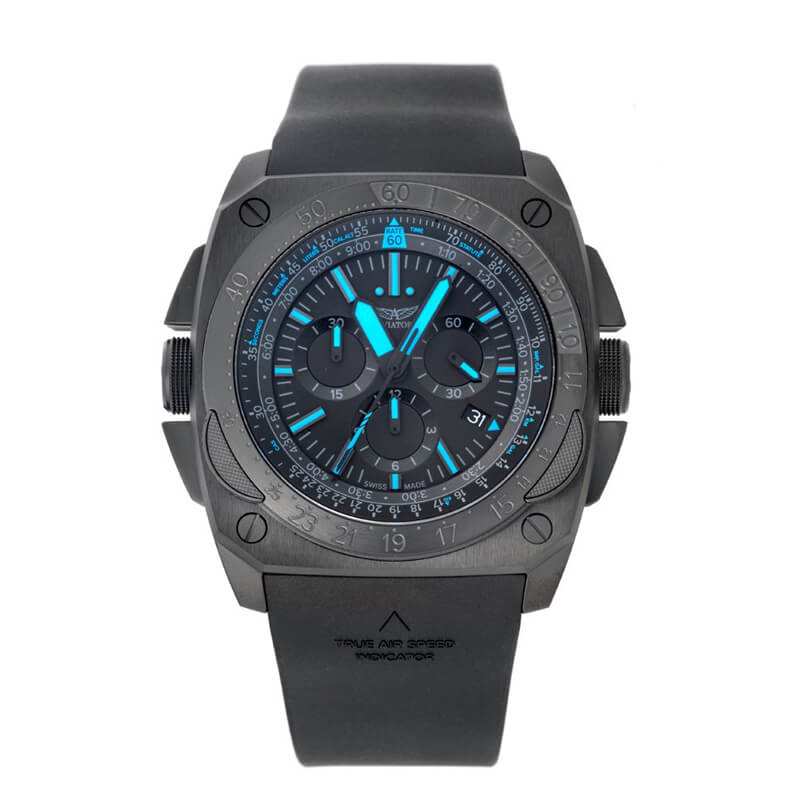 AVIATOR(アビエイター) MIG-29 SMT CHRONO(ミグ29 SMTクロノ)  クォーツ パイロットウォッチ M.2.30.5.217.6 ブラック　腕時計