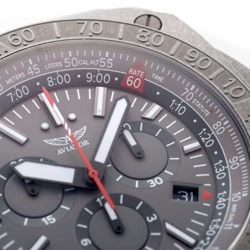 AVIATOR(アビエイター) MIG-29 SMT CHRONO(ミグ29 SMTクロノ)  クォーツ パイロットウォッチ M.2.30.7.221.6 グレー　腕時計