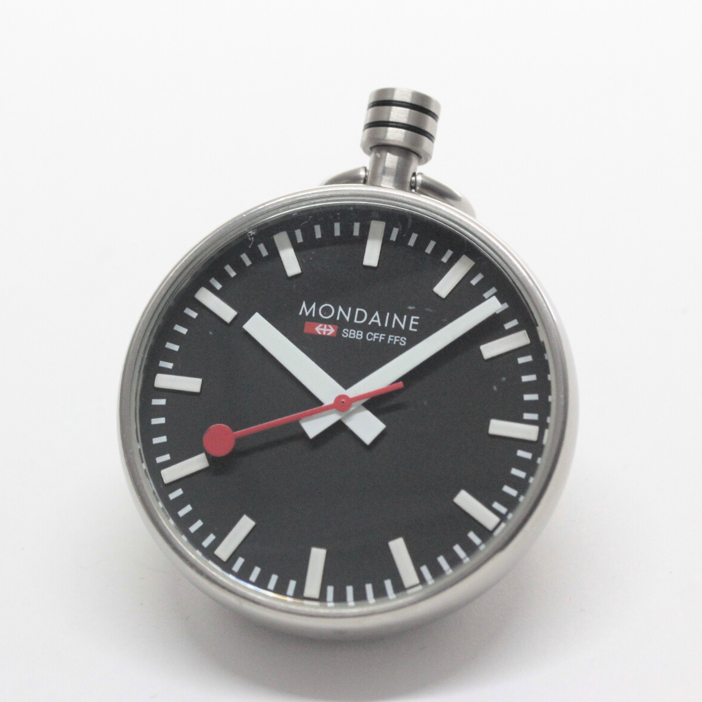 モンディーン / MONDAINE / ヴィンテージウォッチ / 鉄道時計 / 懐中時計 ブラック文字盤 / チェーン付 / mondaine-101