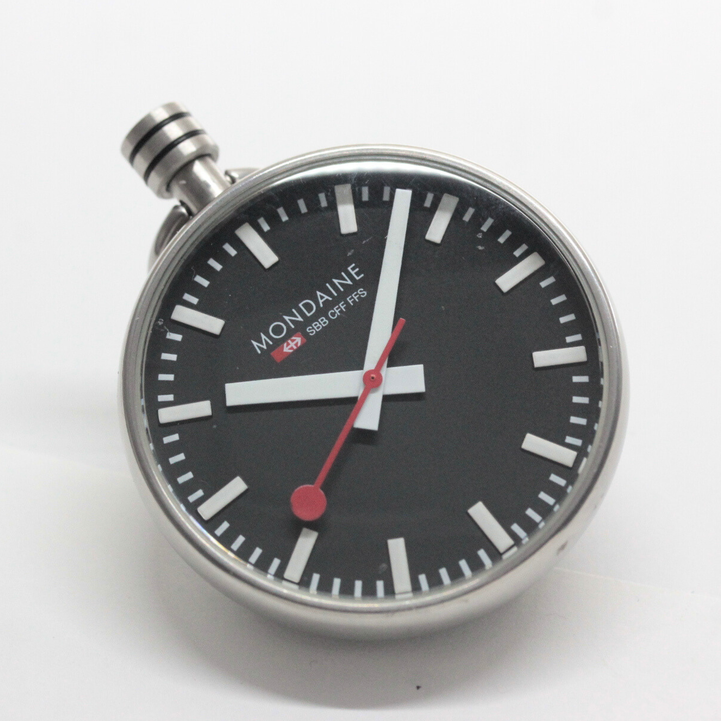 モンディーン / MONDAINE / ヴィンテージウォッチ / 鉄道時計 / 懐中時計 ブラック文字盤 / チェーン付 / mondaine-101