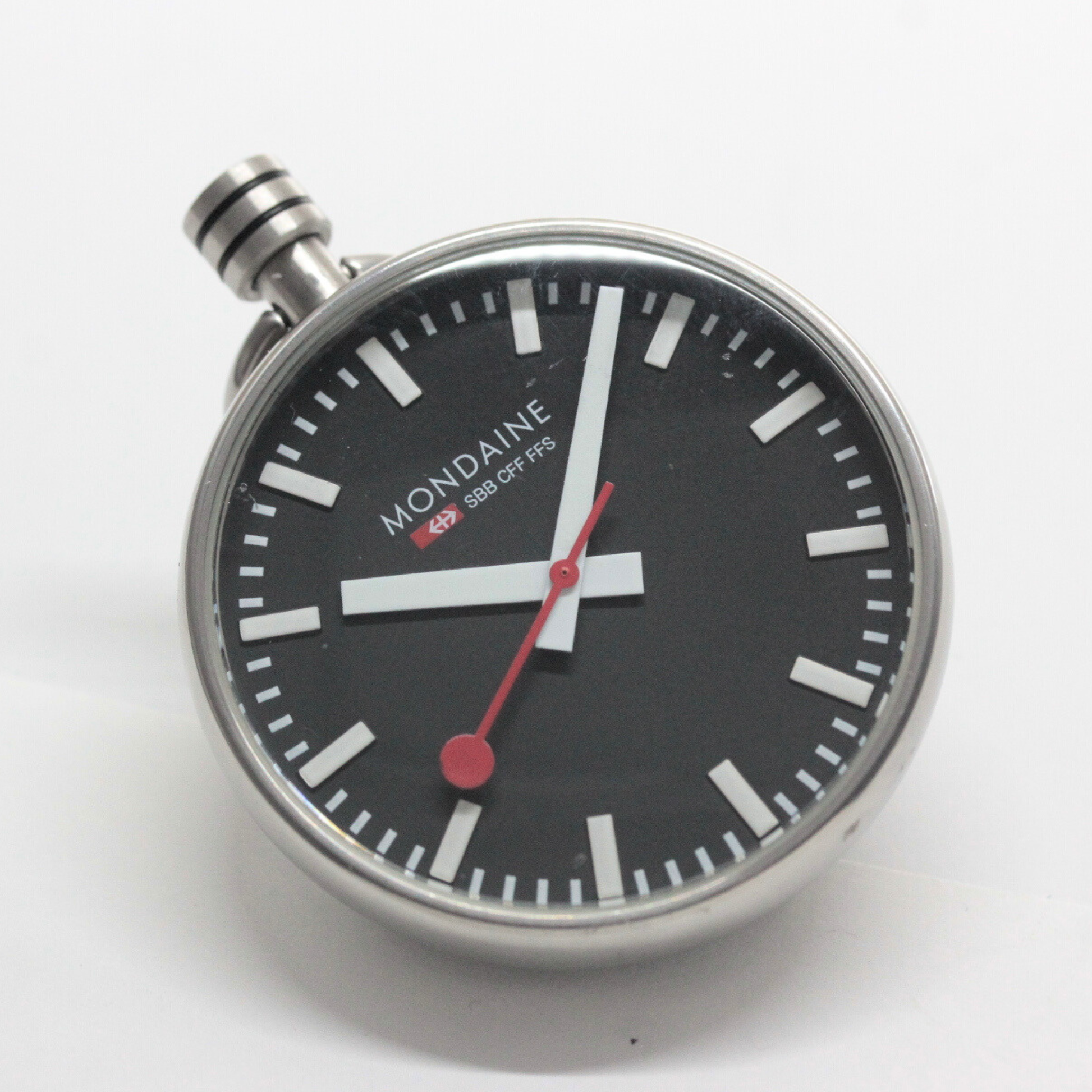 モンディーン / MONDAINE / ヴィンテージウォッチ / 鉄道時計 / 懐中時計 ブラック文字盤 / チェーン付 / mondaine-101