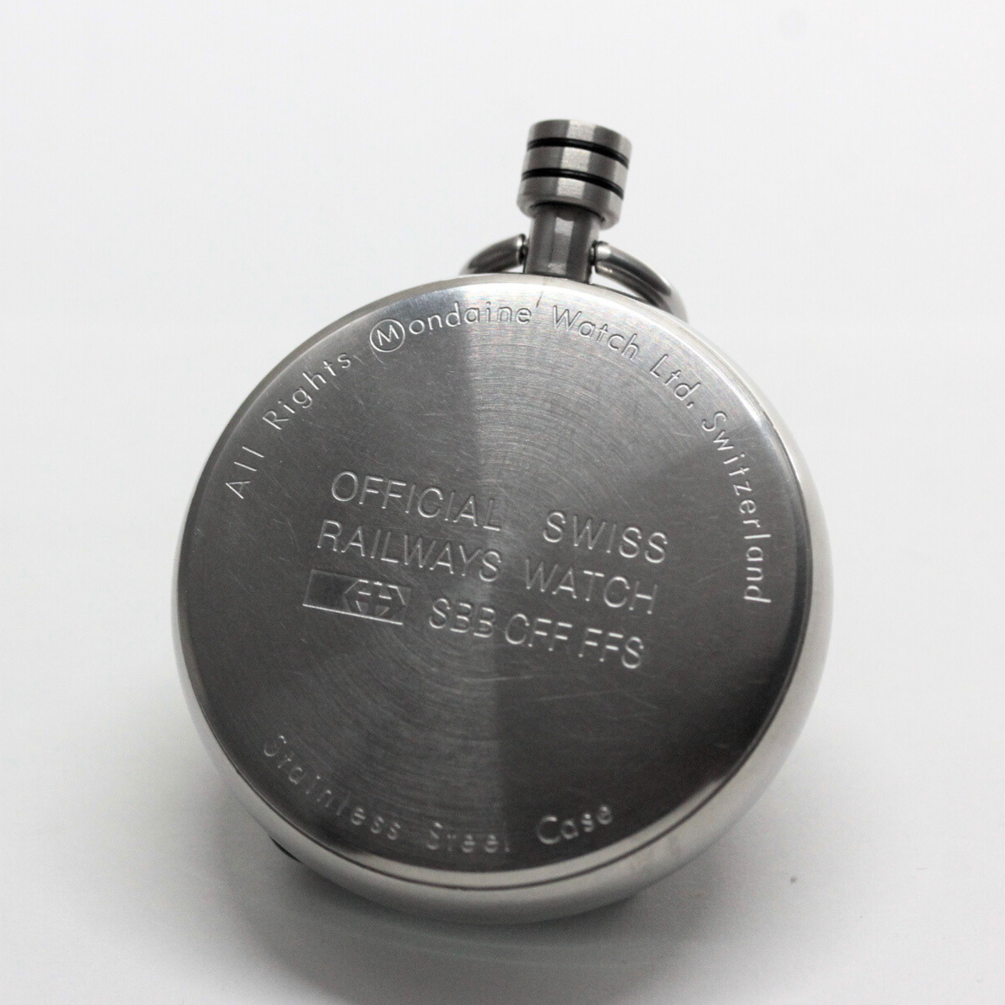 モンディーン / MONDAINE / ヴィンテージウォッチ / 鉄道時計 / 懐中時計 ブラック文字盤 / チェーン付 / mondaine-101