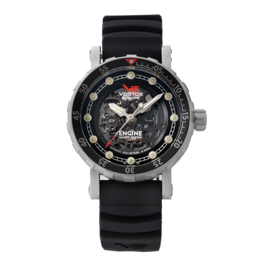 VOSTOK EUROPE（ボストークヨーロッパ） ENGINE（エンジン） 自動巻き スケルトン 腕時計 シルバー NH72-571A646