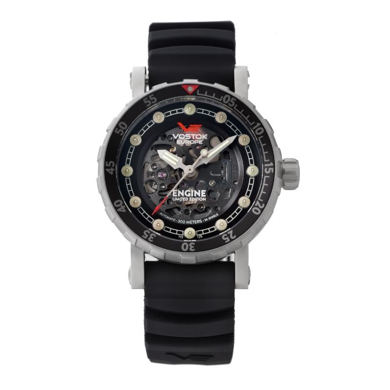 VOSTOK EUROPE（ボストークヨーロッパ） ENGINE（エンジン） 自動巻き スケルトン 腕時計 シルバー NH72-571A646