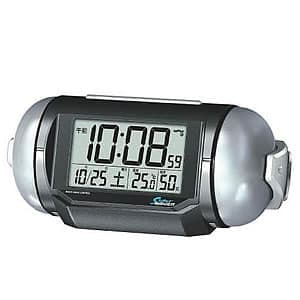 SEIKOセイコー　スーパーライデン　電波クロック デジタル目覚まし時計　ブラック【NR523K】
