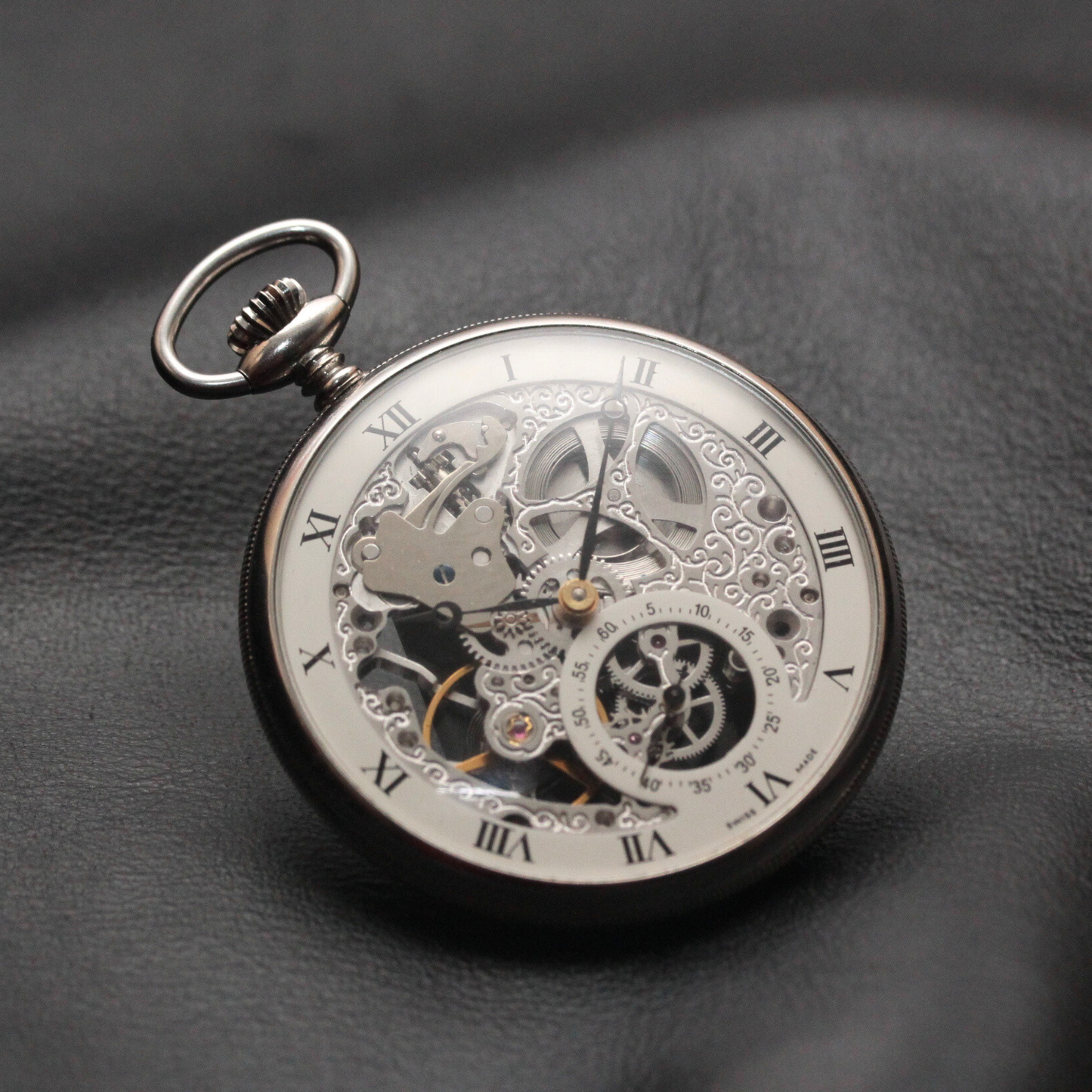 正美堂オリジナルウォッチ/懐中時計/リサイクルウォッチ/スケルトン/old6497pw-107