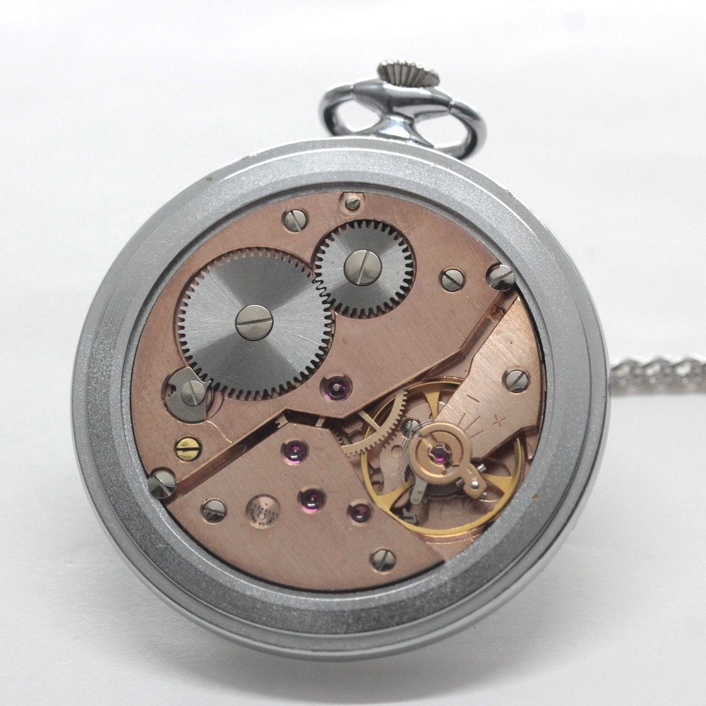 絶版モデルのオメガ / OMEGA / 1974年製 / ヴィンテージウォッチ / オープンフェイス懐中時計 / アラビア数字/ 純正チェーン付 / omega-127