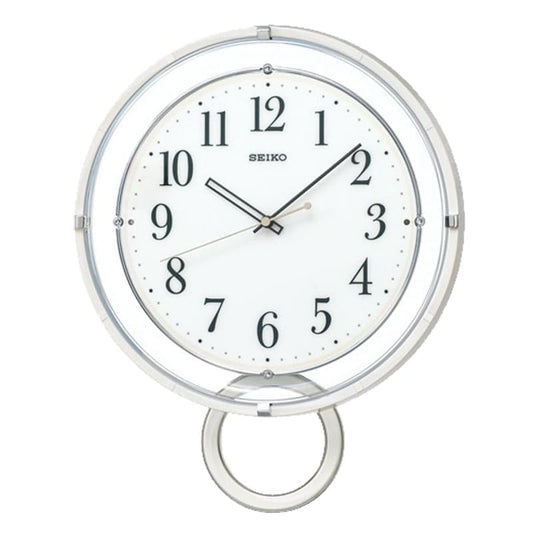 SEIKO（セイコー）スタンダード 飾り振り子付 電波掛け時計　PH205W　ホワイト