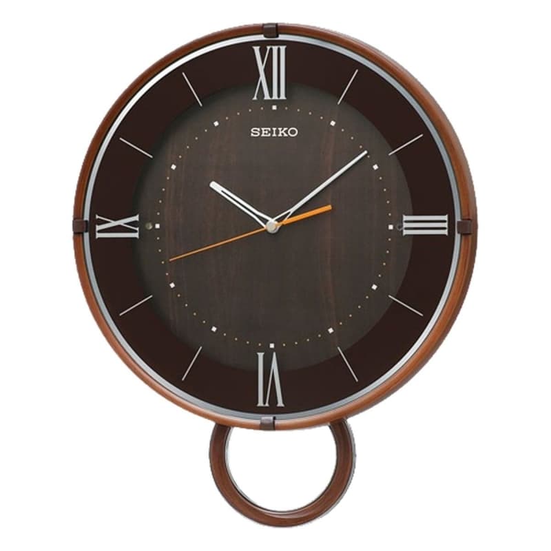 SEIKO（セイコー）スタンダード 飾り振り子付 電波掛け時計　PH206B　濃茶