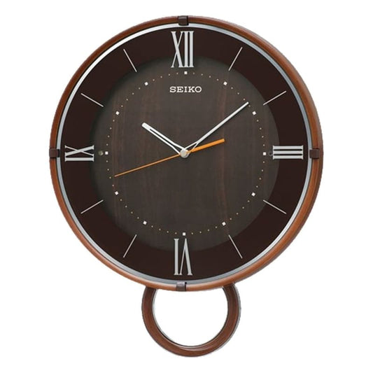SEIKO（セイコー）スタンダード 飾り振り子付 電波掛け時計　PH206B　濃茶