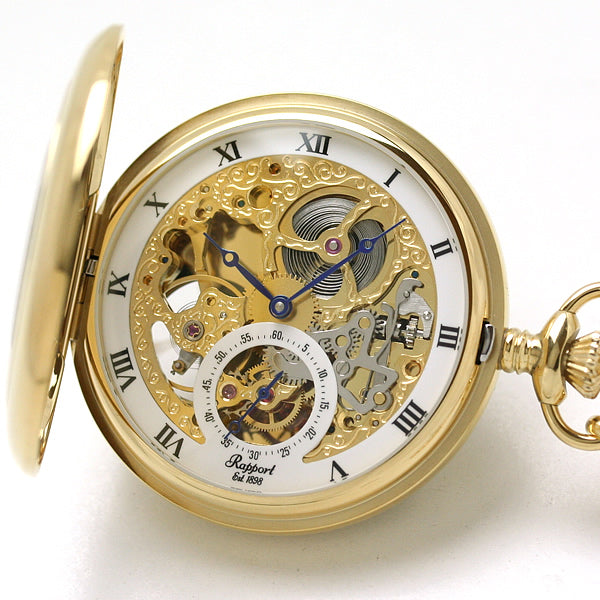 ラポート/Rapport/両開き スケルトン 懐中時計 PW44・PW45/ペア懐中時計