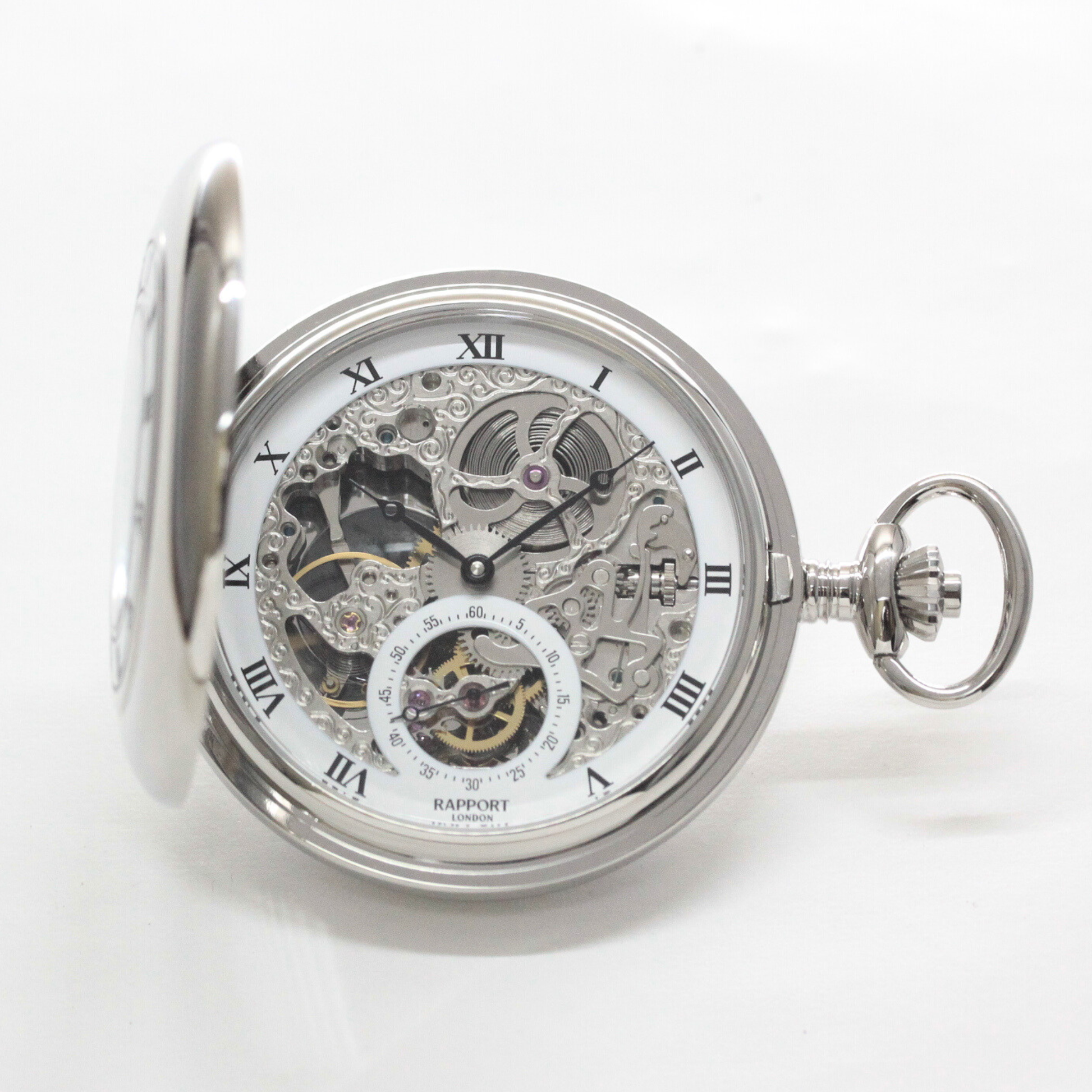 ラポート/Rapport/両開き スケルトンPW45 懐中時計