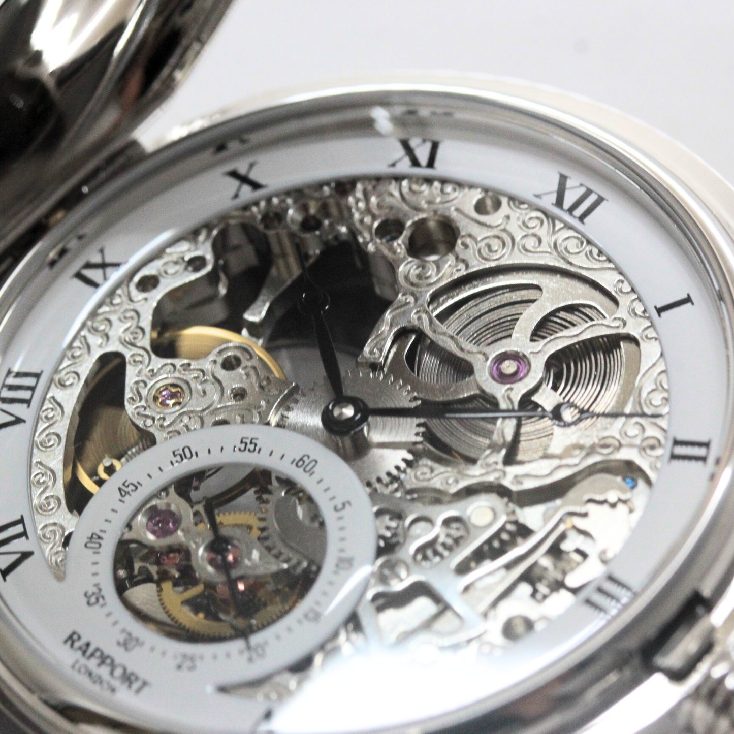 ラポート/Rapport/両開き スケルトンPW45 懐中時計