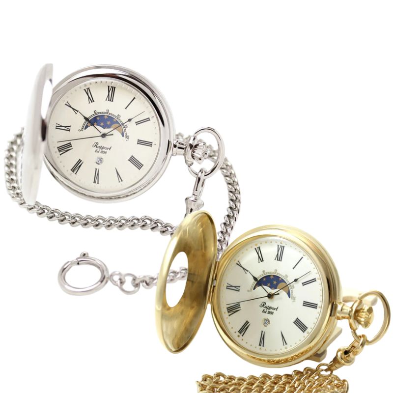 ラポート/Rapport/懐中時計/ムーンフェイズ/カレンダー PW81・PW80/ペア懐中時計