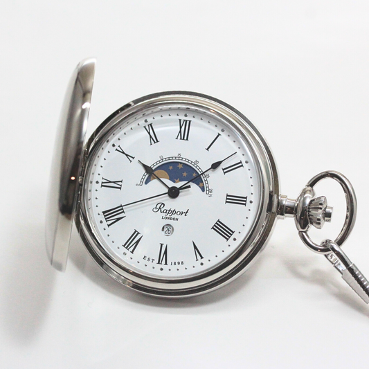 Rapport Pocket Watch with Moon Phase and Calendar, PW81 