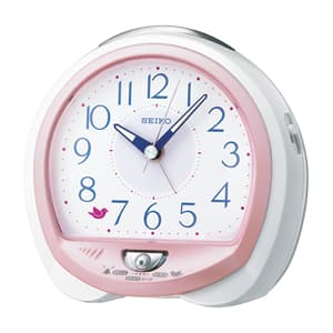 SEIKO セイコークオーツ目覚まし時計 【QM745P】 ピンクパール