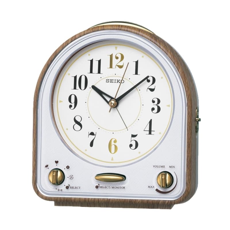 SEIKO（セイコー）スタンダード メロディアラーム 目覚まし時計　QM747B　茶