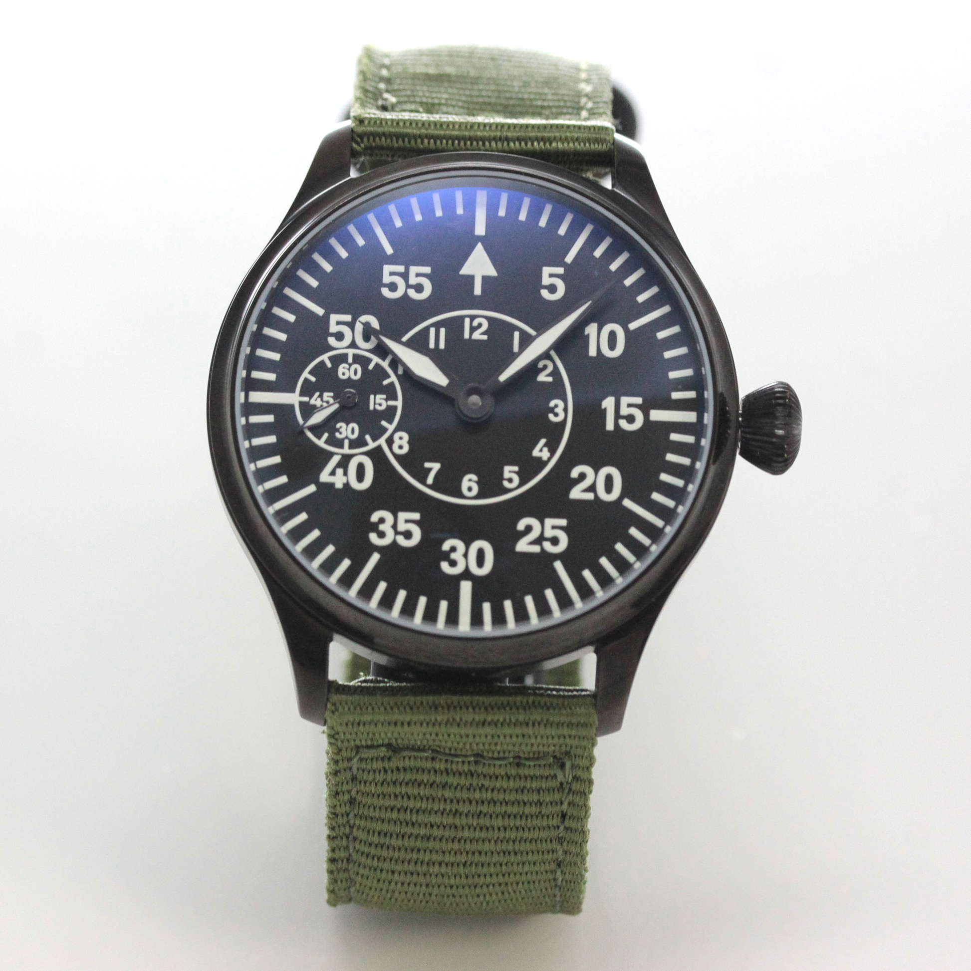 ロント(RONT) 手巻き式 腕時計 rd9s1-j231p1ns22armygreen 正面