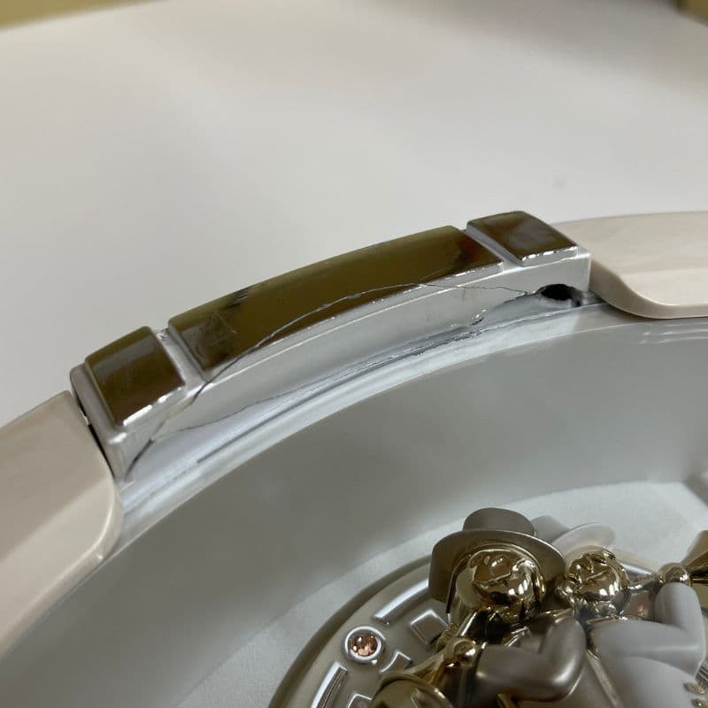 【訳あり商品】SEIKO（セイコー） 電波からくり掛け時計 ウェーブシンフォニー　RE576A　アイボリー【キズあり】