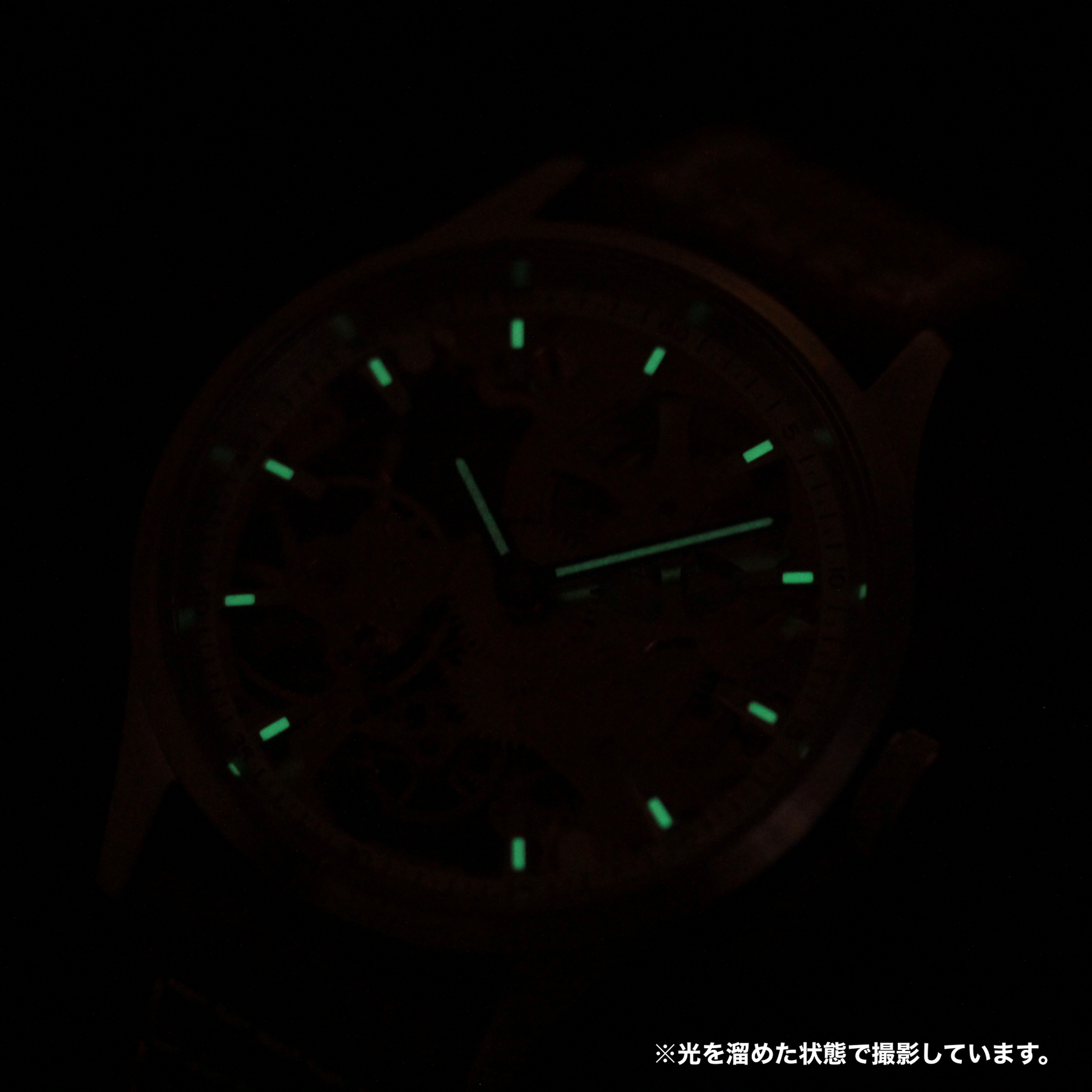 ロント(RONT) スイス製オールドユニタス手巻き式ムーブメント 腕時計 rou8g1-h35p3rd 蓄光 ルミノバ