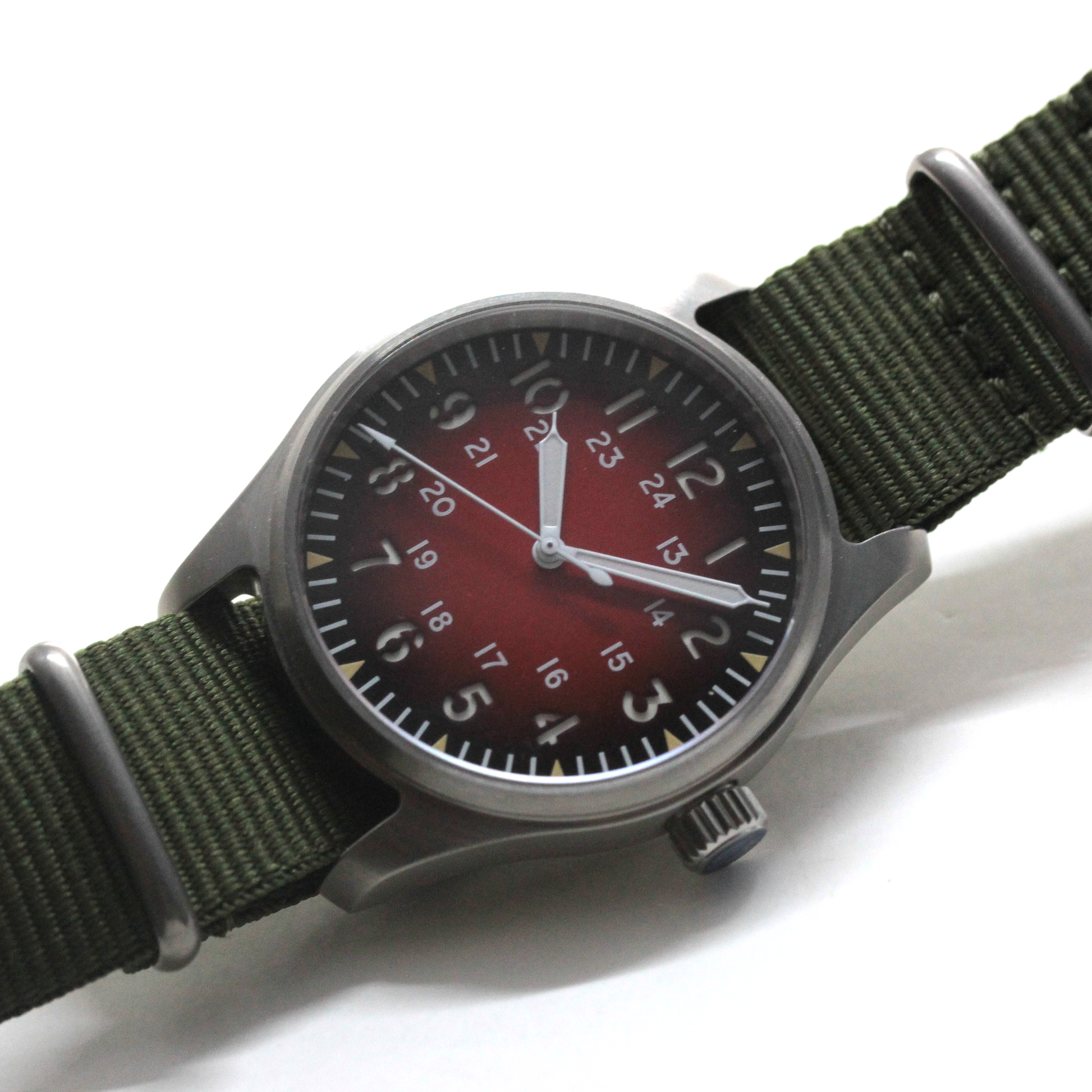 ロント(RONT) スイス製 自動巻き ムーブメント 腕時計 rstp1-a149a2n20armygreen ミリタリーデザイン