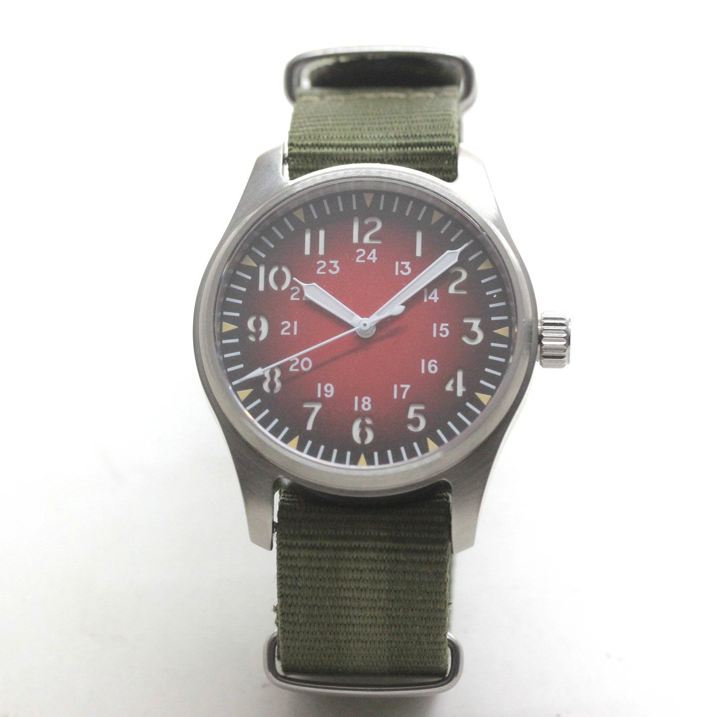 ロント(RONT) スイス製 自動巻き ムーブメント 腕時計 rstp1-a149a2n20armygreen 正面