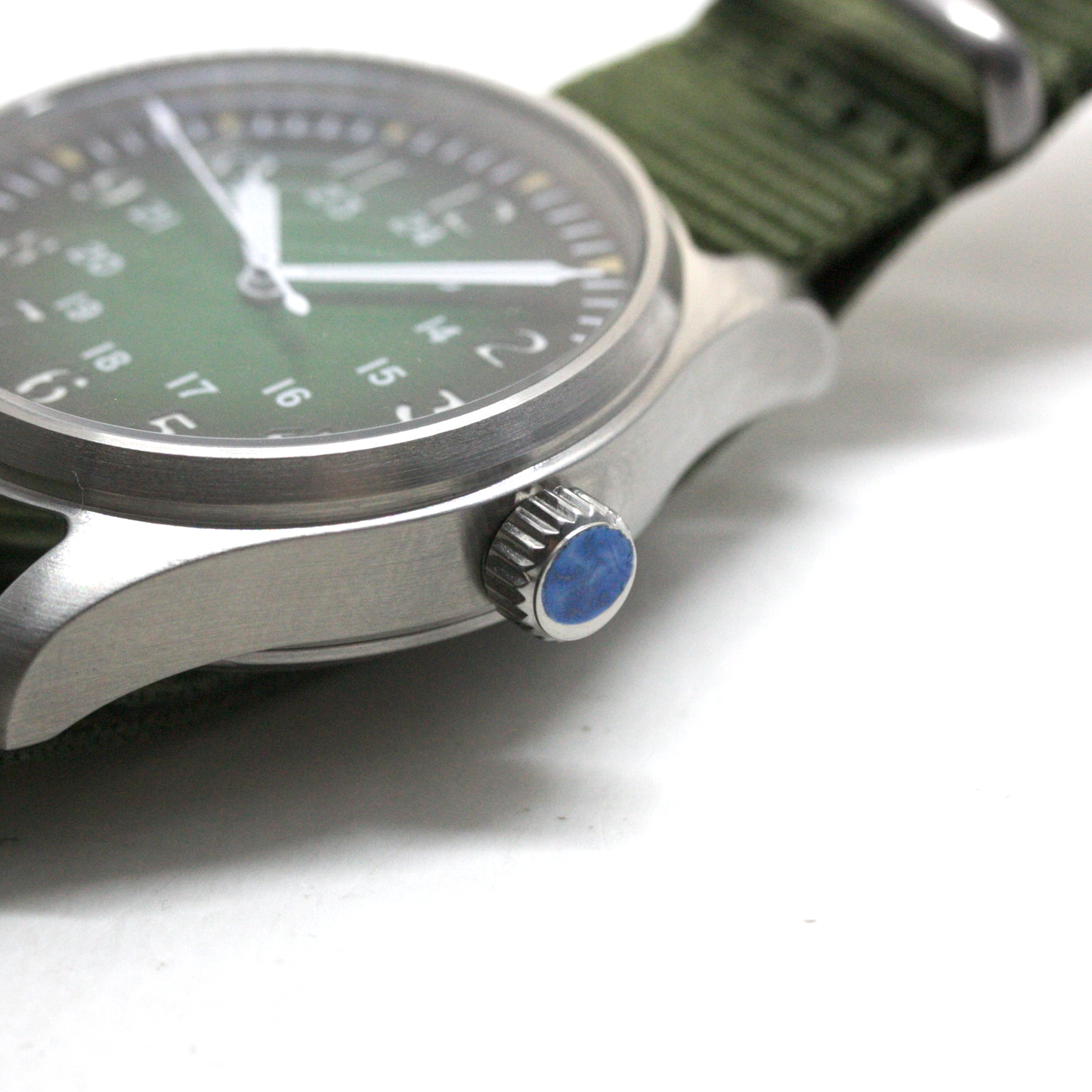 ロント(RONT) スイス製 自動巻き ムーブメント 腕時計 rstp1-a150a2n20armygreen リューズ